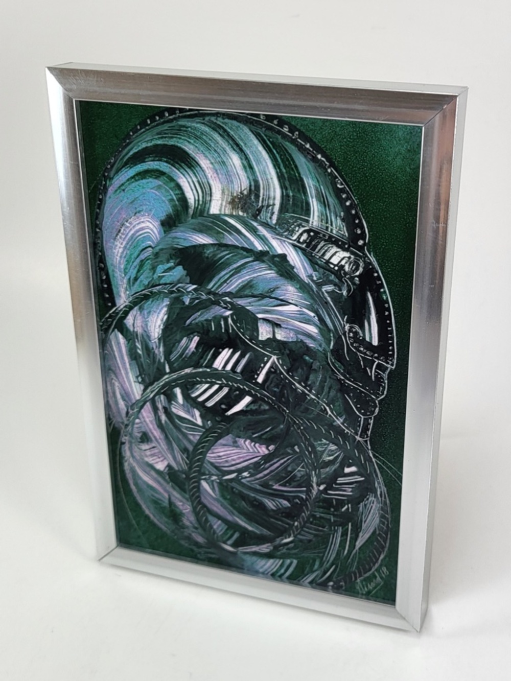 "Modified Mariner Abstract"-Framed 4x6 Pierced Pirate Art Print